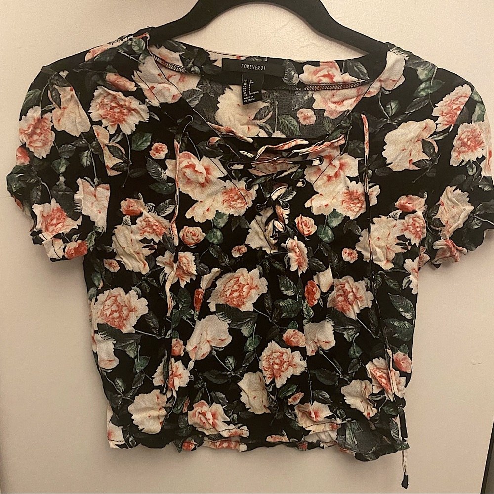 Forever 21 Floral Crop Top | Small